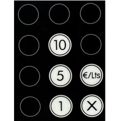 100104Q59 Overlay (label) for 4/5/6-key preset keypads